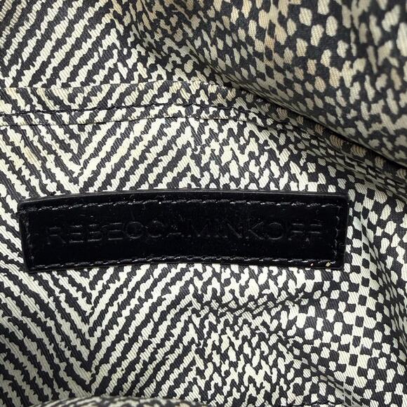 Rebecca Minkoff Mini MAC Metallic Gold Leather Crossbody Bag Silver Chain Strap - Picture 7 of 7